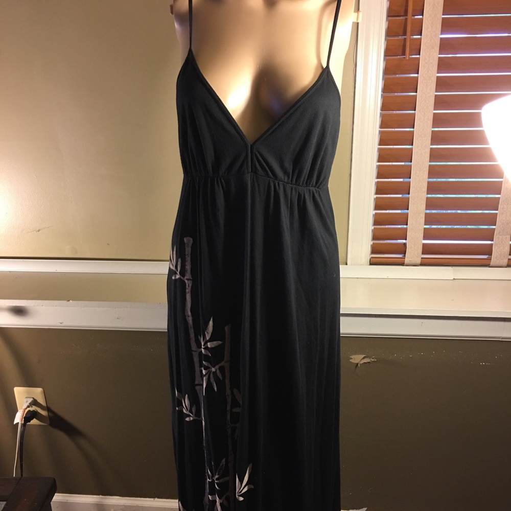 NWT Lucky Spring Summer Black Bamboo Dress